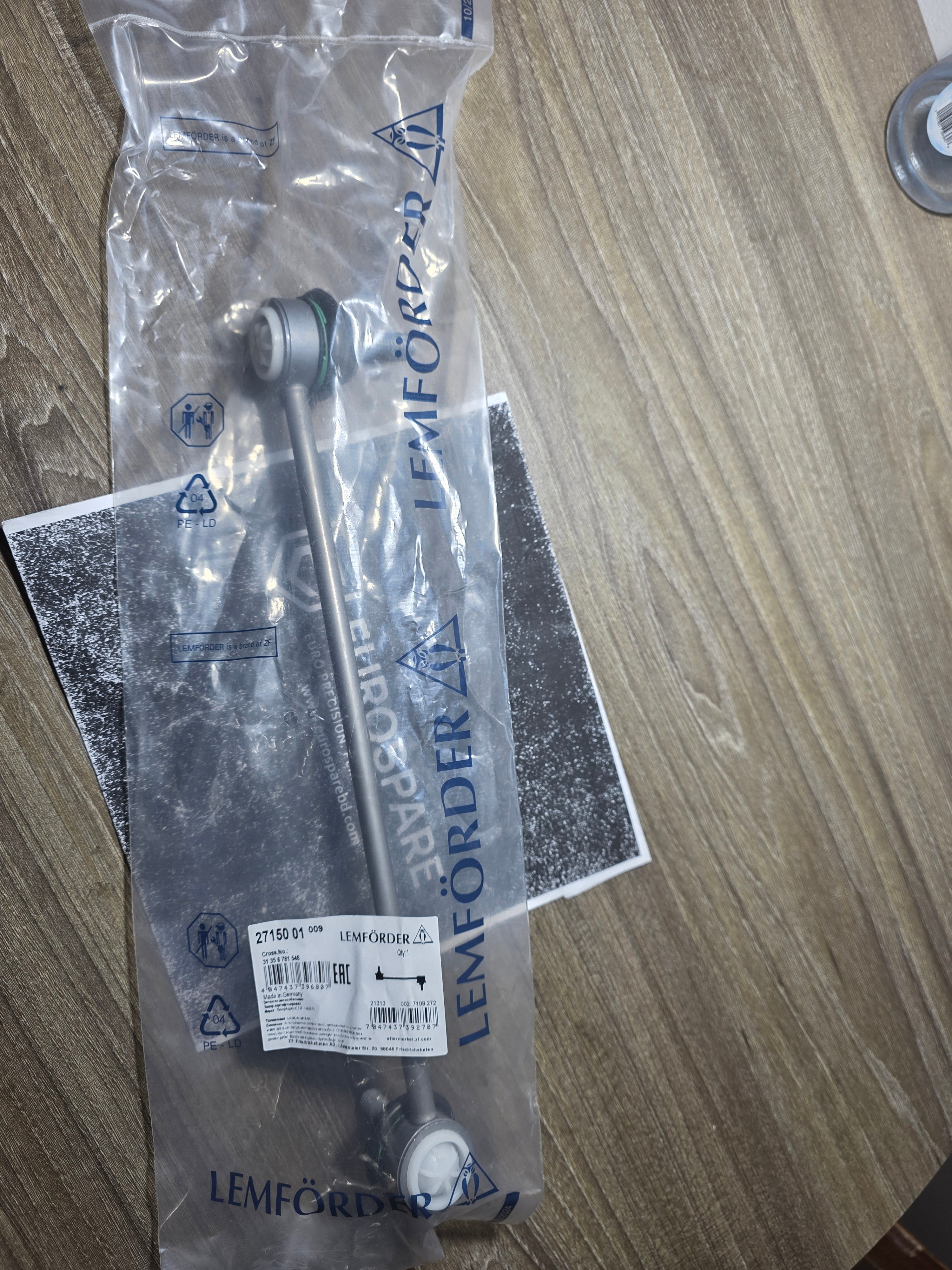 Front Swing Support/Link Rod (Right Side) for BMW 5' Series Models E60/E61 (Lemforder/Genuine) – 31306781548